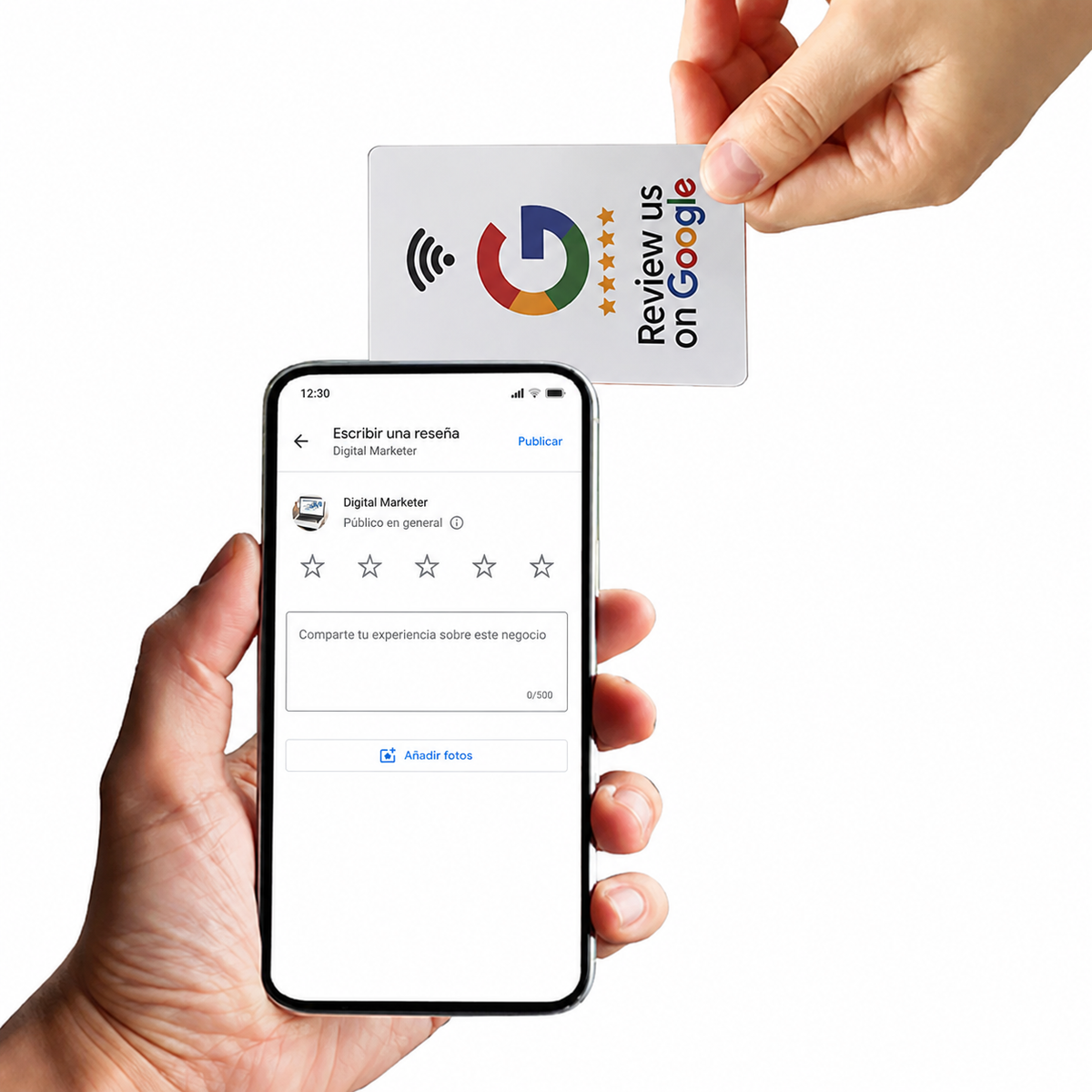 Tarjeta NFC para Reseñas de Google